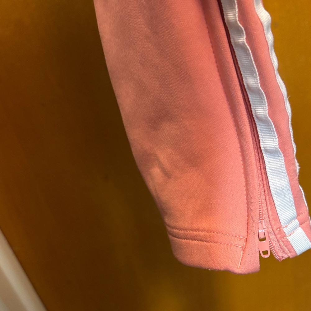 Adidas Women's Pink Joggers with White Stripes - Picture 5 of 6